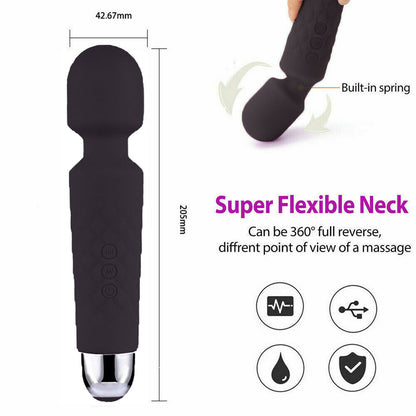Magic Massage Wand Muscle Relaxation Massager 20 Speed Vibrating Full Body Therapy Motor Vibration