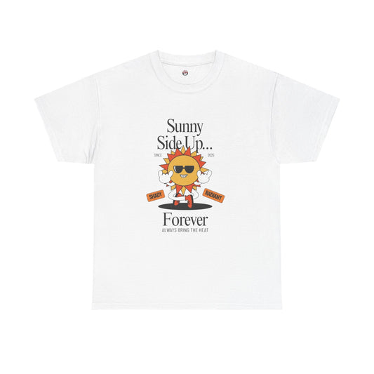 Sunny Side Up Unisex Heavy Cotton Tee - Smile Forever Graphic Shirt