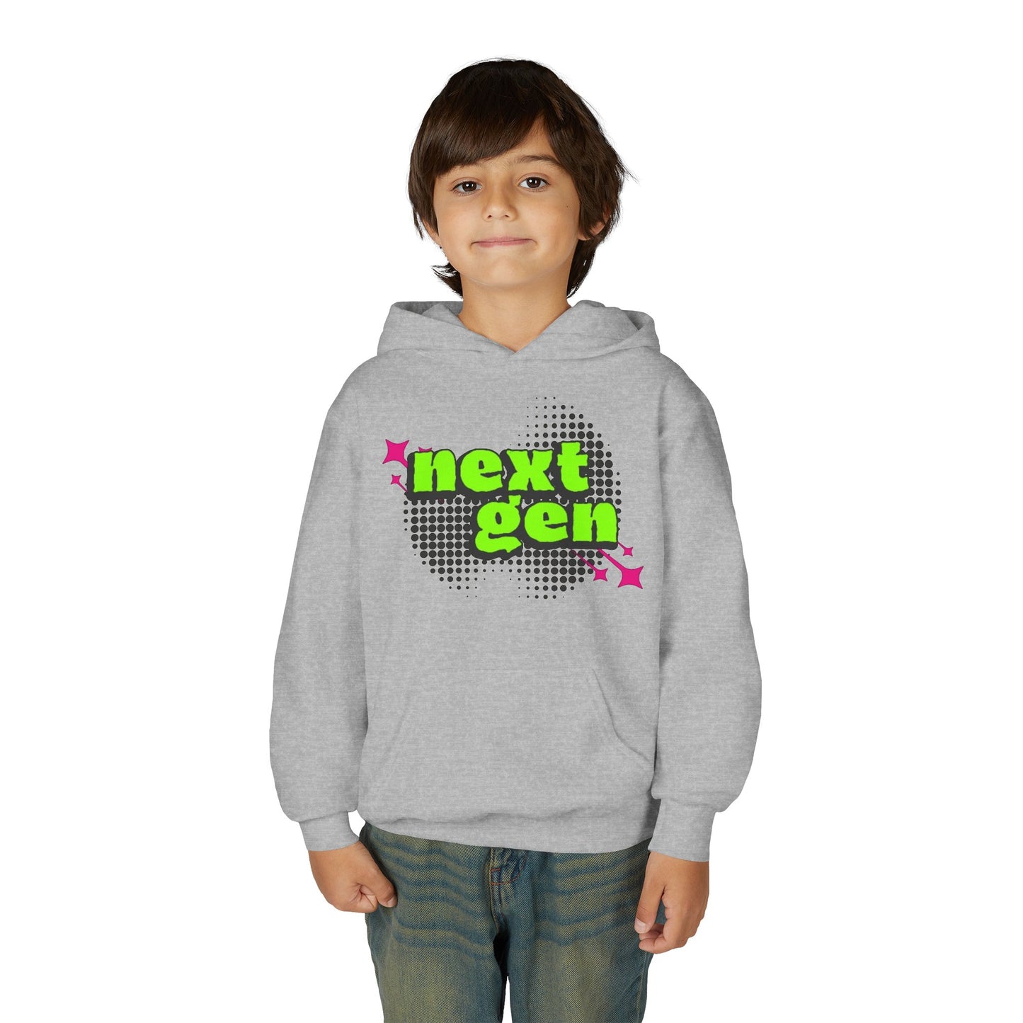 Next Gen Youth Hoodie - Trendy Heavy Blend Sweatshirt for Kids