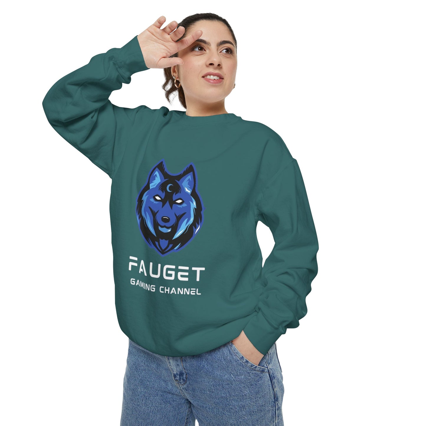 Fauget Gaming Channel Unisex Sweatshirt with Smile Design