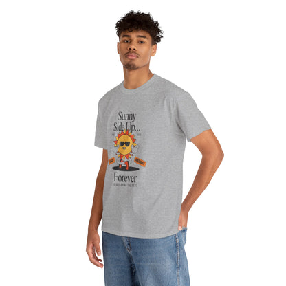 Sunny Side Up Unisex Heavy Cotton Tee - Smile Forever Graphic Shirt