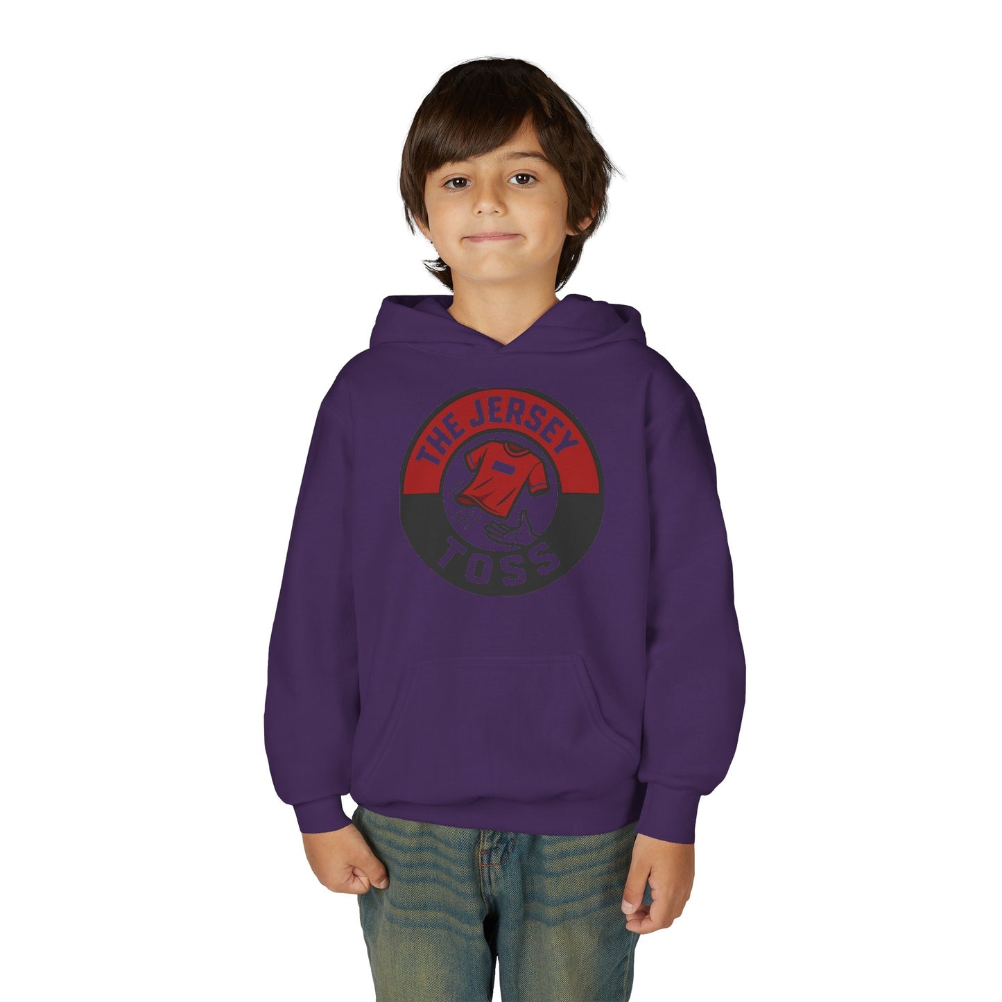 Youth Jersey Toss Hoodie | Fun Sports Apparel for Teens, Birthday Gift, Team Spirit Gear, Casual Wear, Game Day Hoodie