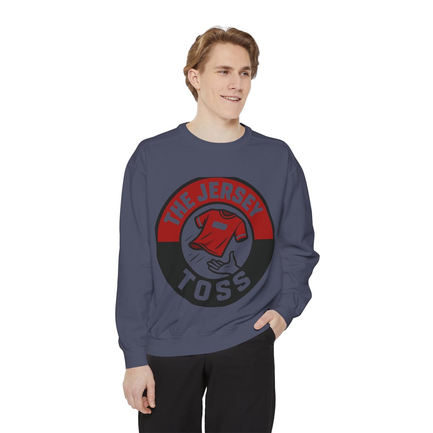 Jersey Toss Sweatshirt, Unisex Sports Apparel, Perfect for Game Day, Casual Wear, Gift for Sports Fans, Jersey Toss Design