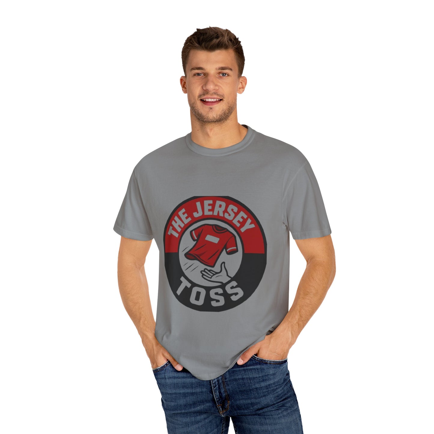 Jersey Toss T-Shirt, Fun Sports Tee, Casual Wear, Gift for Fans, Unisex Graphic Tee, Game Day Apparel