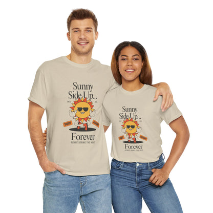 Sunny Side Up Unisex Heavy Cotton Tee - Smile Forever Graphic Shirt