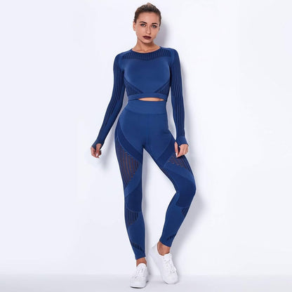 Women’s Seamless Gym Outfit Set – Sports Bra, Leggings & Jacket | Stylish Activewear