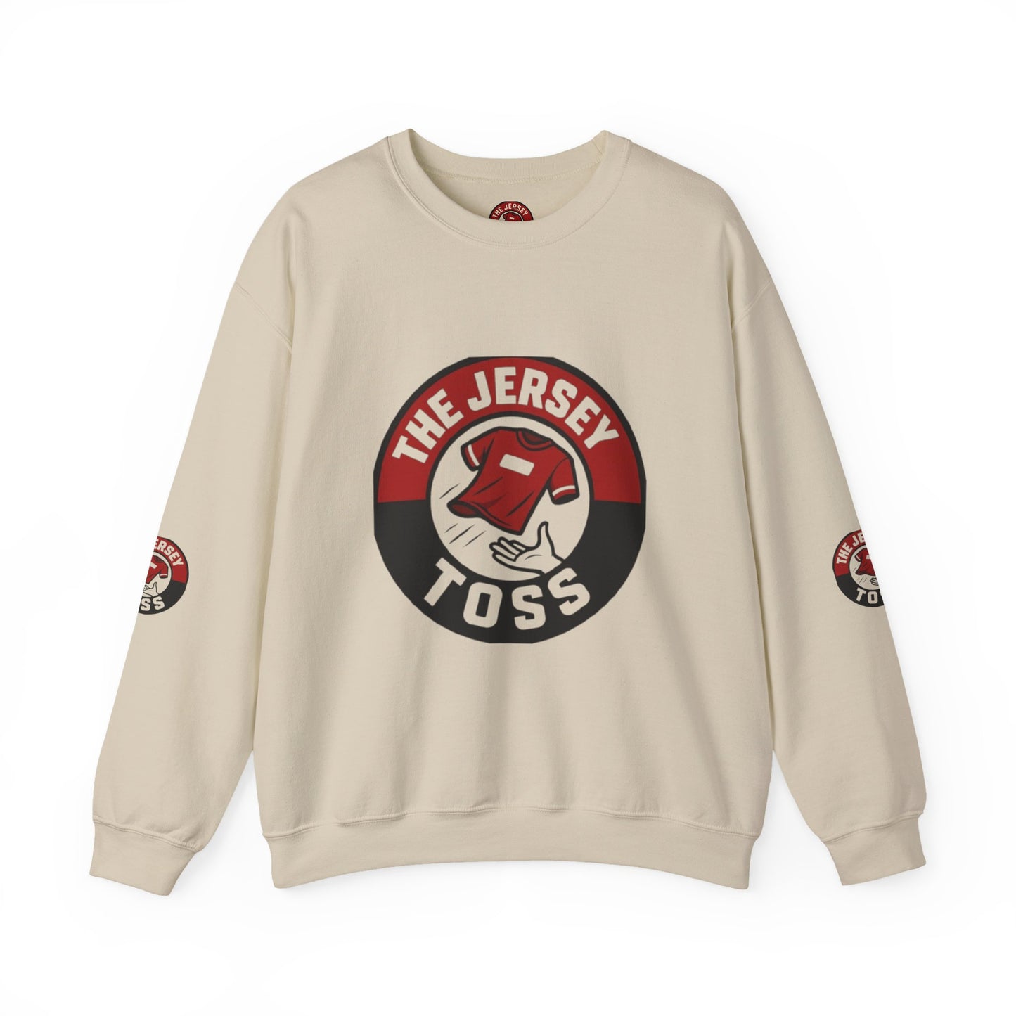 Jersey Toss Crewneck Sweatshirt, Cozy Unisex Pullover, Perfect for Sports Fans, Casual Wear, Holiday Gift, Comfortable Layering