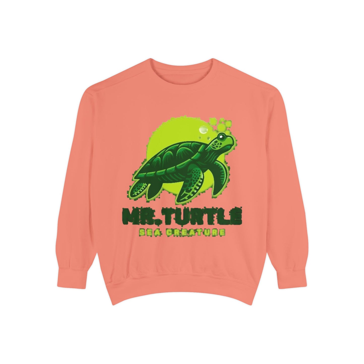 Mr. Turtle Garment-Dyed Sweatshirt - Eco-Friendly Casual Wear