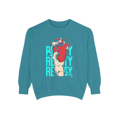 Heartfelt Unisex Garment-Dyed Sweatshirt | Perfect Gift for Compassionate Souls