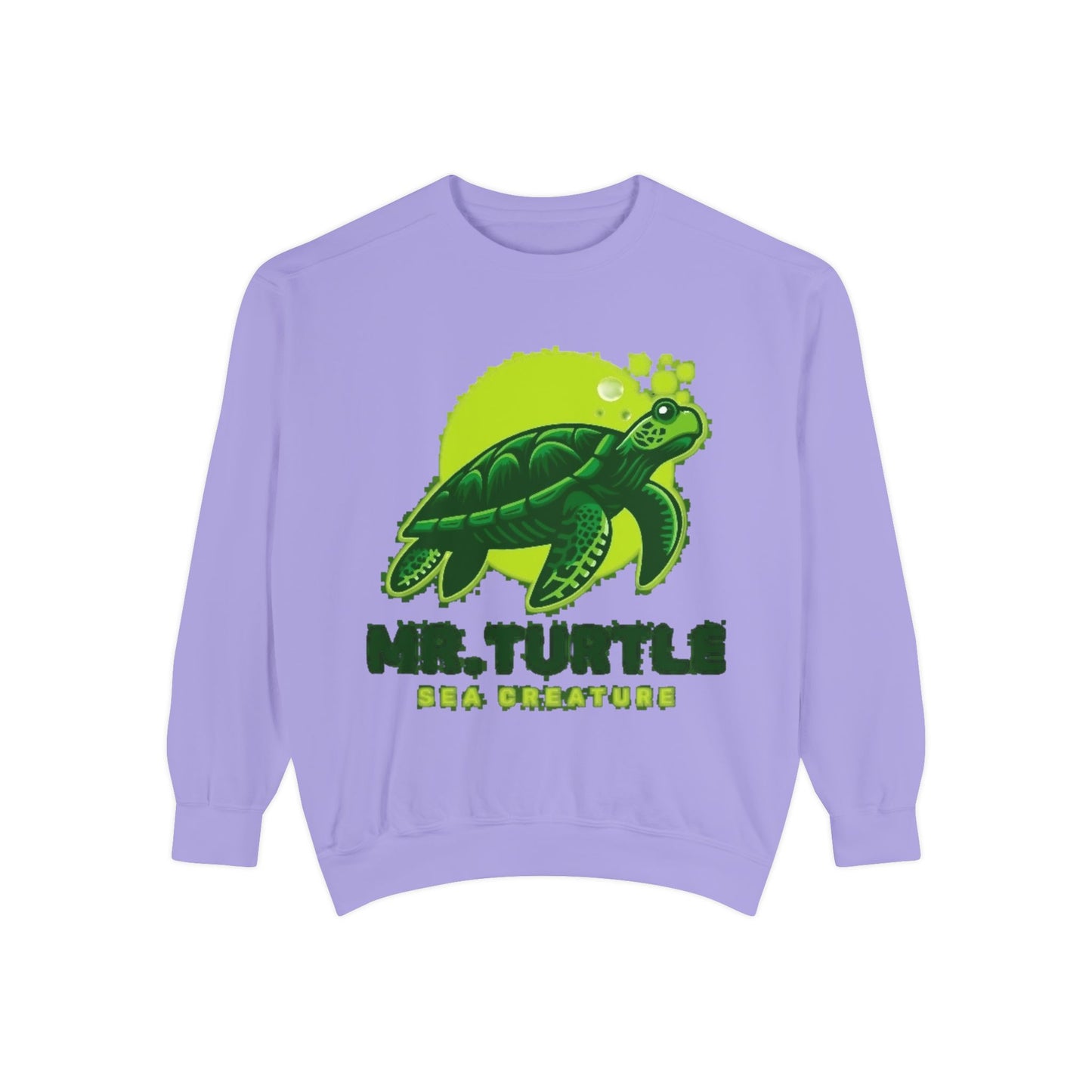 Mr. Turtle Garment-Dyed Sweatshirt - Eco-Friendly Casual Wear