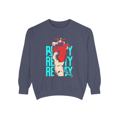 Heartfelt Unisex Garment-Dyed Sweatshirt | Perfect Gift for Compassionate Souls
