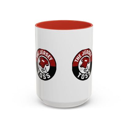 Jersey Toss Accent Coffee Mug | Unique Gift for Coffee Lovers, Home Decor, Sports Fans, Customized Mug, Fun Kitchenware