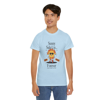 Sunny Side Up Unisex Heavy Cotton Tee - Smile Forever Graphic Shirt
