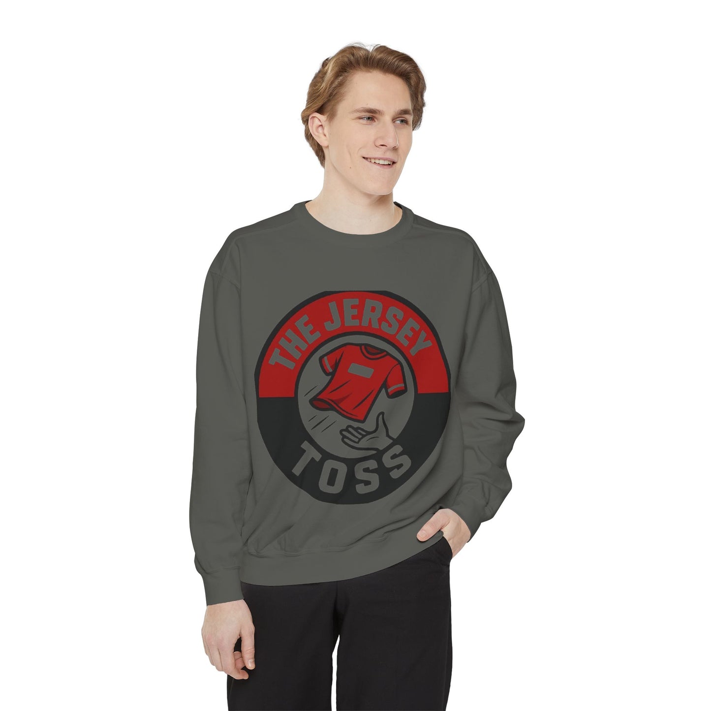 Jersey Toss Sweatshirt, Unisex Sports Apparel, Perfect for Game Day, Casual Wear, Gift for Sports Fans, Jersey Toss Design