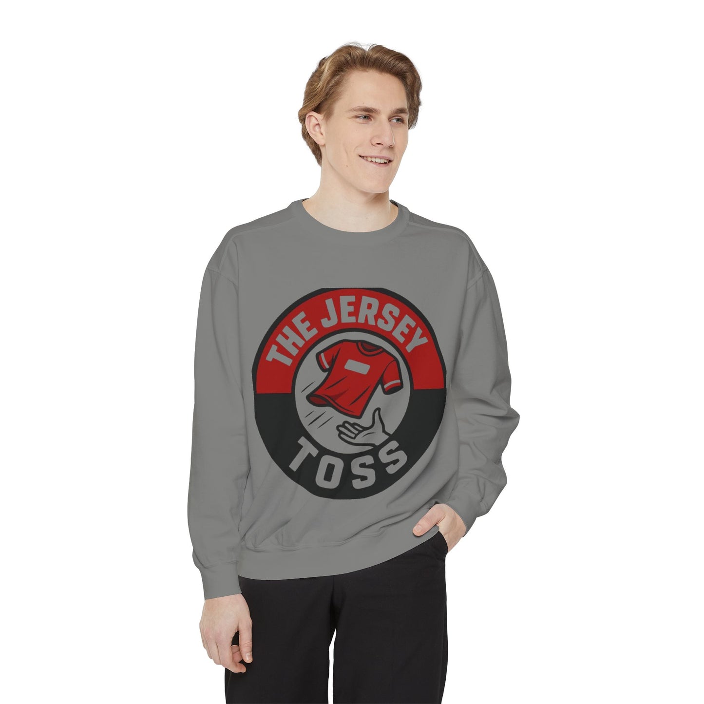 Jersey Toss Sweatshirt, Unisex Sports Apparel, Perfect for Game Day, Casual Wear, Gift for Sports Fans, Jersey Toss Design