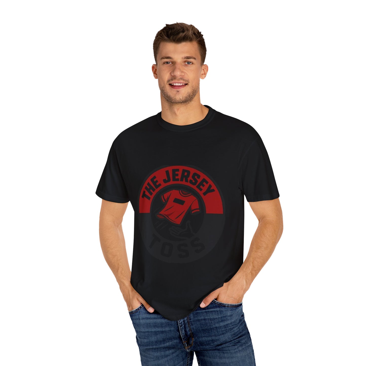 Jersey Toss T-Shirt, Fun Sports Tee, Casual Wear, Gift for Fans, Unisex Graphic Tee, Game Day Apparel