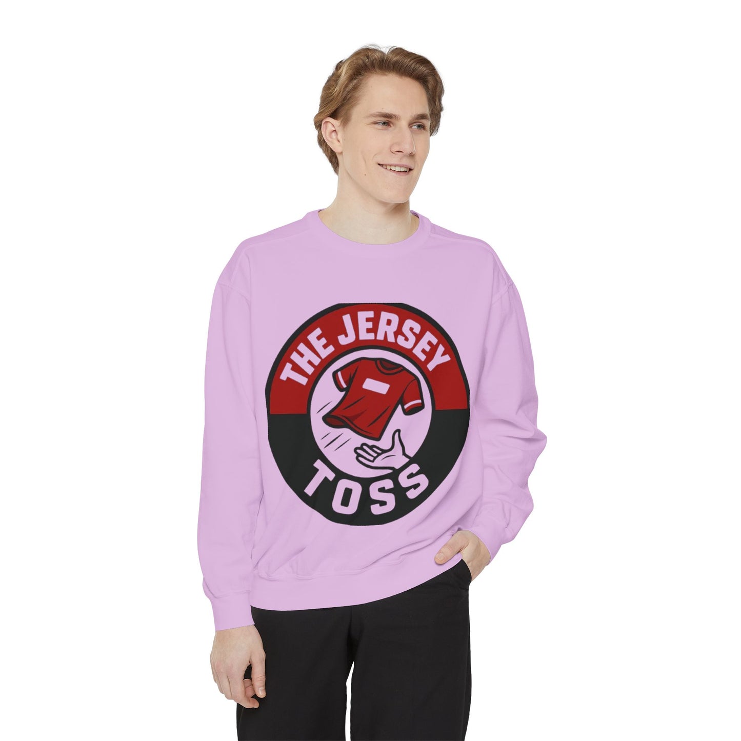 Jersey Toss Sweatshirt, Unisex Sports Apparel, Perfect for Game Day, Casual Wear, Gift for Sports Fans, Jersey Toss Design