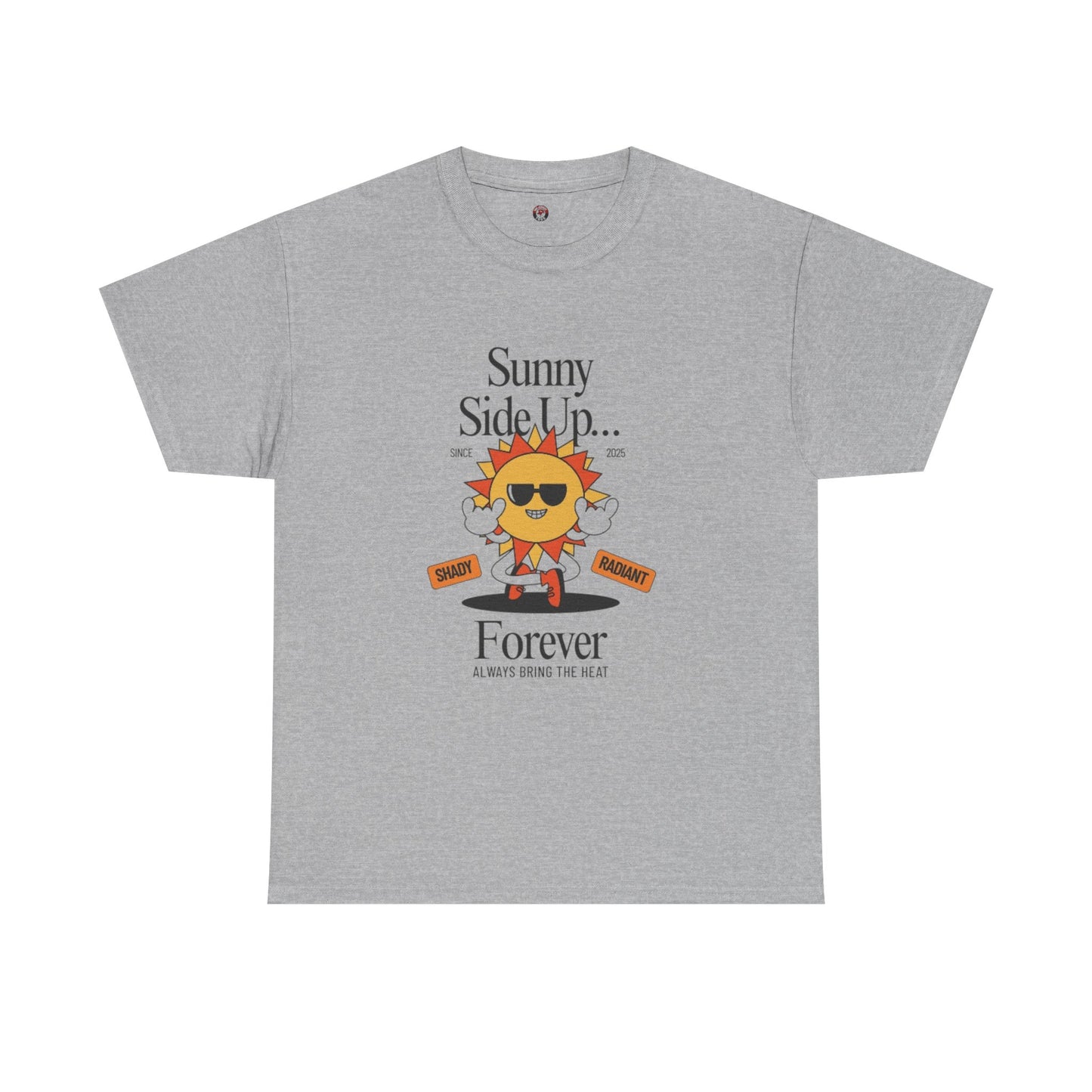 Sunny Side Up Unisex Heavy Cotton Tee - Smile Forever Graphic Shirt