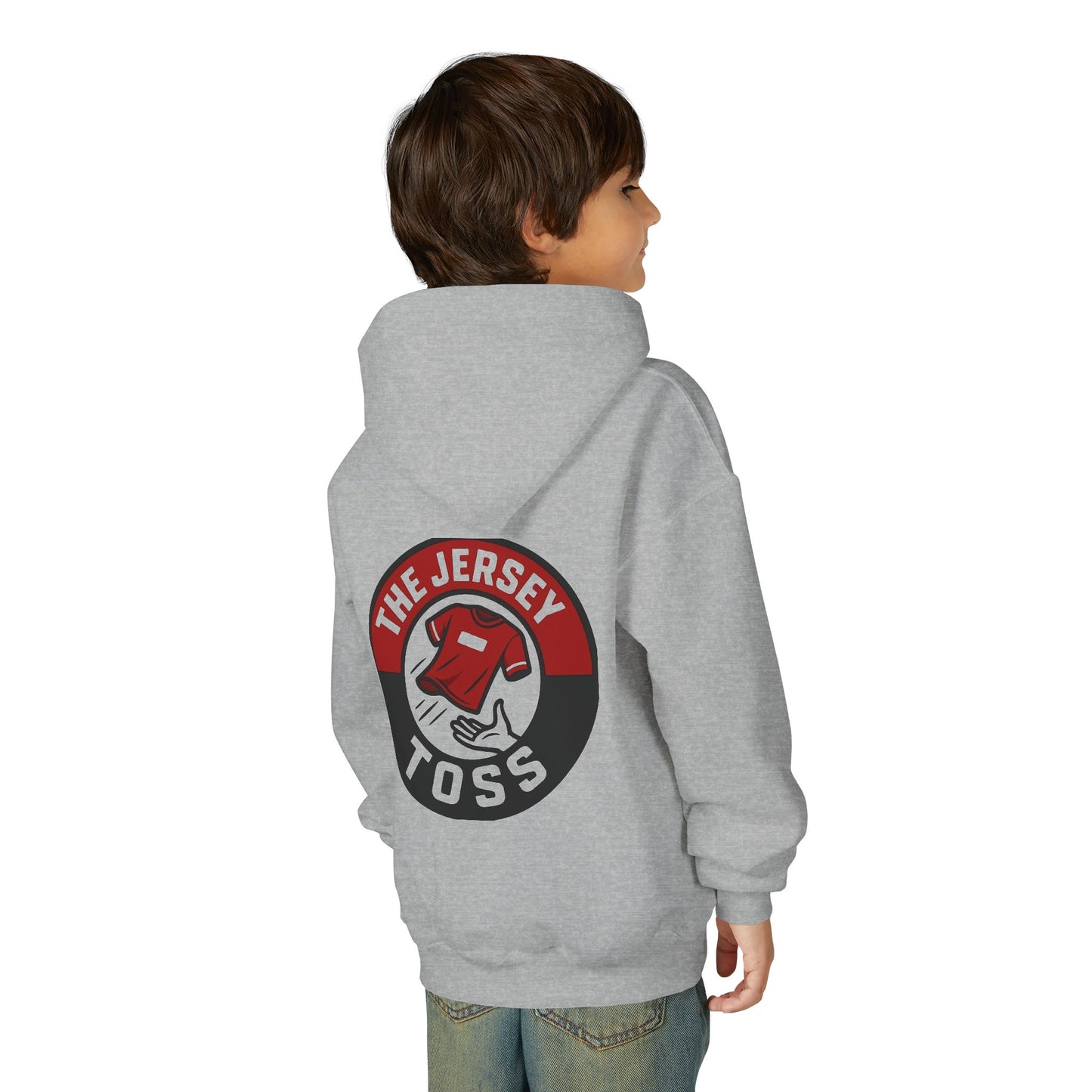 Youth Jersey Toss Hoodie | Fun Sports Apparel for Teens, Birthday Gift, Team Spirit Gear, Casual Wear, Game Day Hoodie