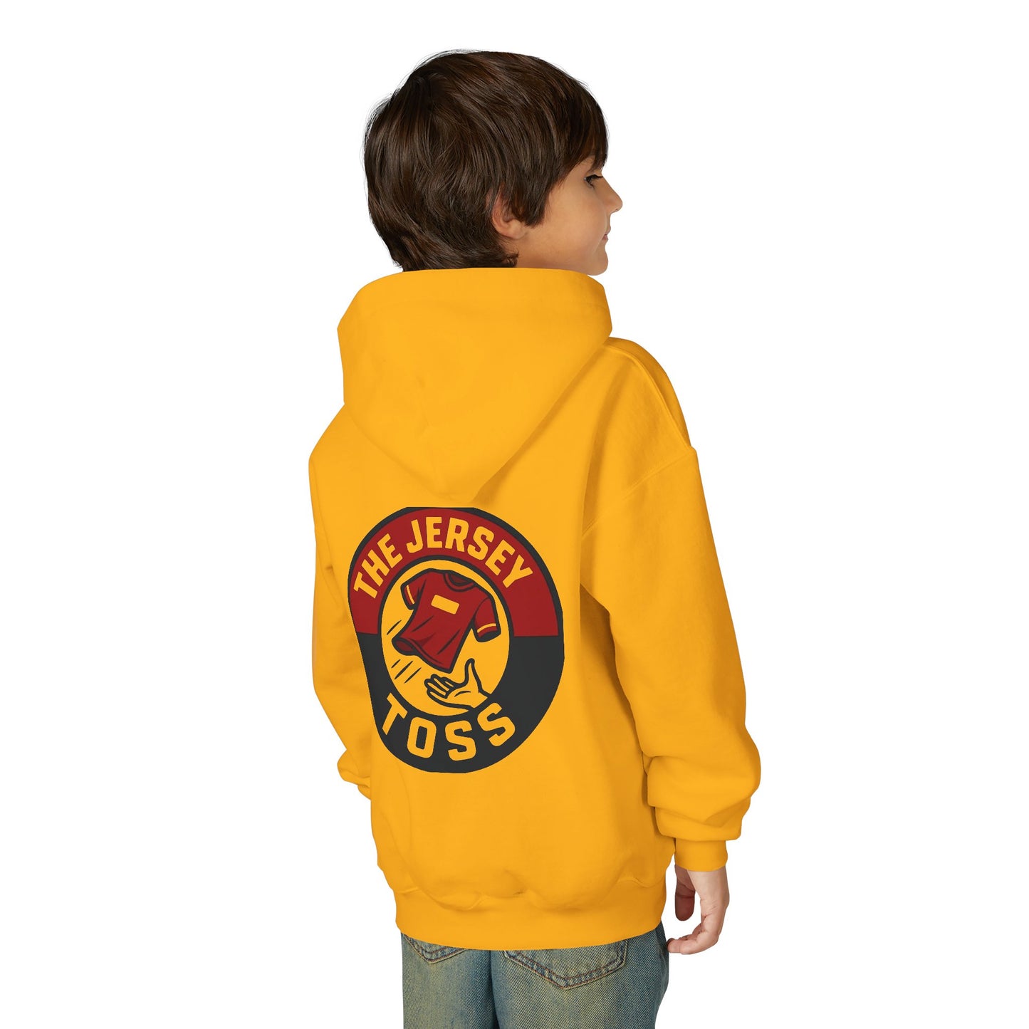 Youth Jersey Toss Hoodie | Fun Sports Apparel for Teens, Birthday Gift, Team Spirit Gear, Casual Wear, Game Day Hoodie