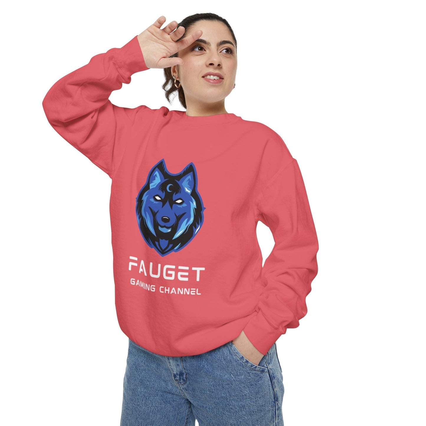 Fauget Gaming Channel Unisex Sweatshirt with Smile Design