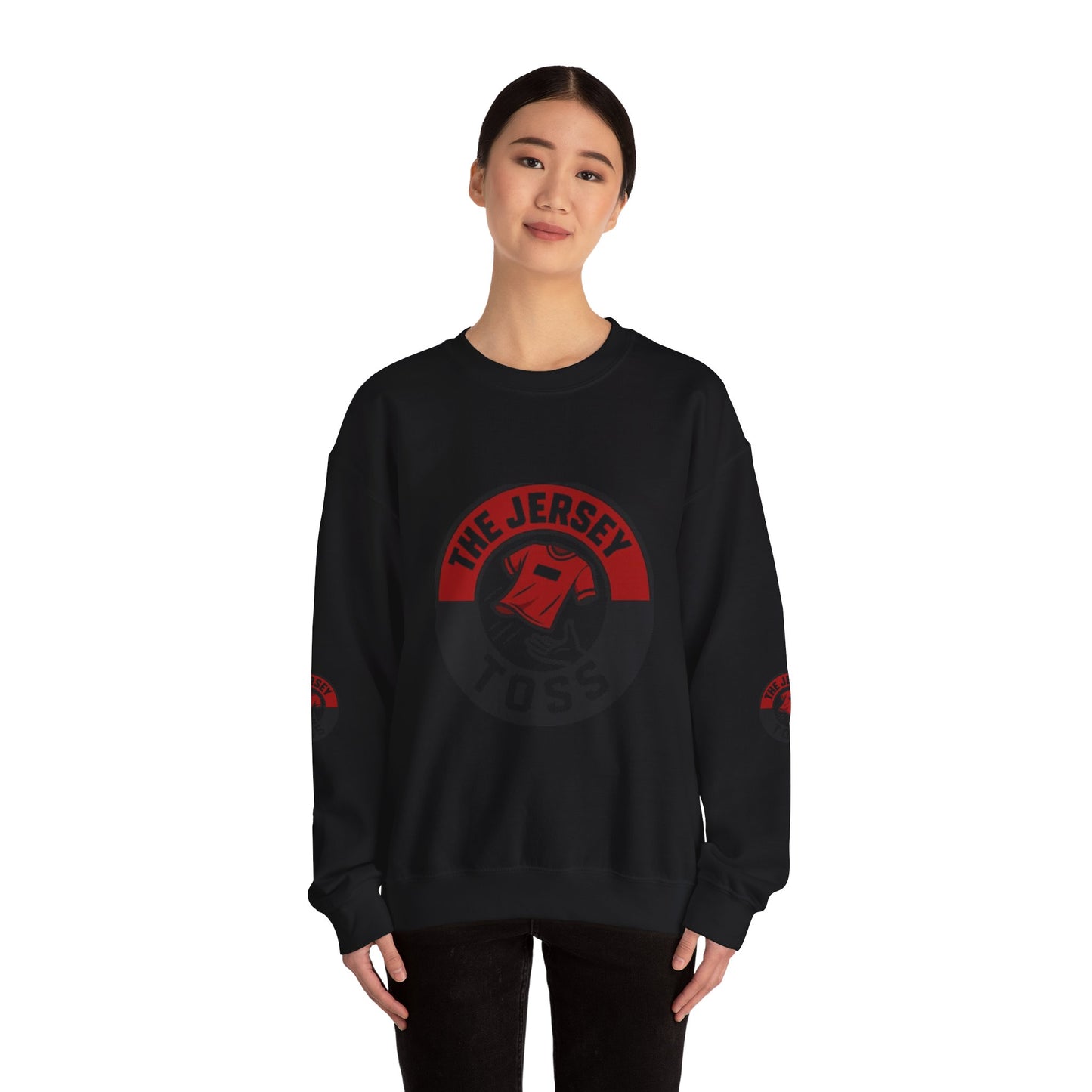 Jersey Toss Crewneck Sweatshirt, Cozy Unisex Pullover, Perfect for Sports Fans, Casual Wear, Holiday Gift, Comfortable Layering