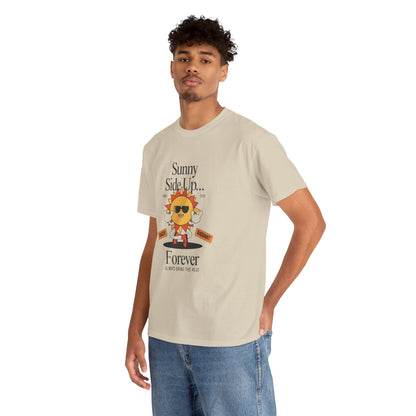Sunny Side Up Unisex Heavy Cotton Tee - Smile Forever Graphic Shirt