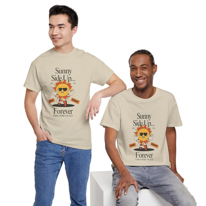 Sunny Side Up Unisex Heavy Cotton Tee - Smile Forever Graphic Shirt