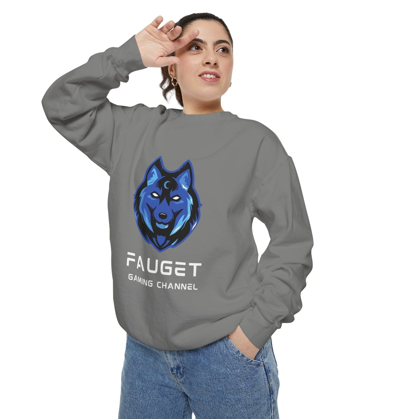 Fauget Gaming Channel Unisex Sweatshirt with Smile Design