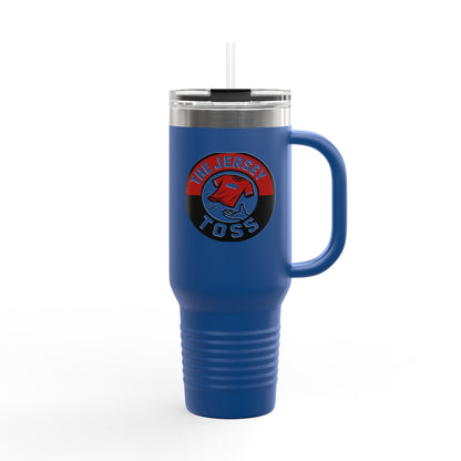 Insulated Travel Mug, 40oz - The Jersey Toss, Perfect for Home, Office, or Parties, Gift for Coffee Lovers, Durable and Stylish