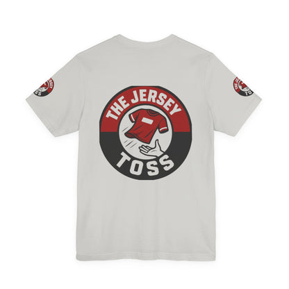 Jersey Toss Tee, Unisex Short Sleeve Shirt, Sports Fan Apparel, Game Day Outfit, Gift for Athletes, Casual Wear