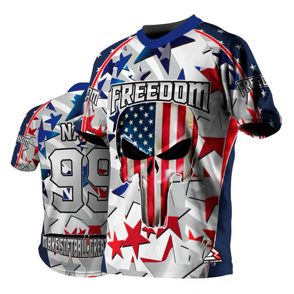 Freedom Custom Sublimation Jersey – Patriotic Sportswear Style