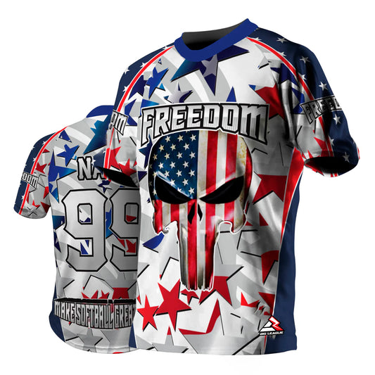 Freedom Custom Sublimation Jersey – Patriotic Sportswear Style