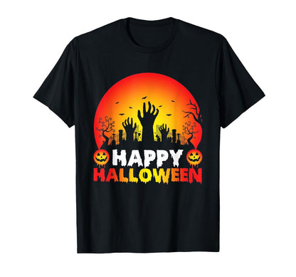 Happy Halloween Custom T-Shirts – Spooky Comfort & Festive Style