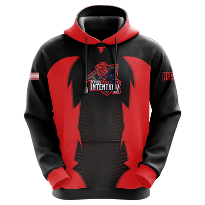 Red & Black Customized Sublimation Hoodie – Streetwear Comfort Edition | TJT
