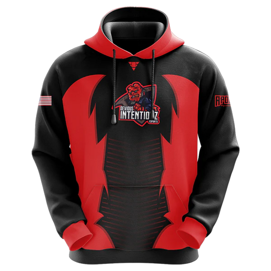 Red & Black Customized Sublimation Hoodie – Streetwear Comfort Edition | TJT