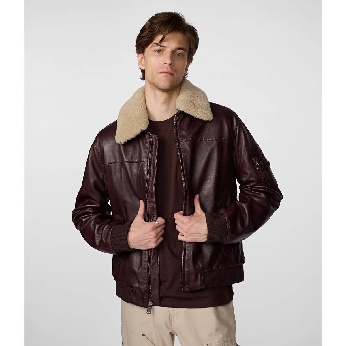 Shop premium men's leather jacket
