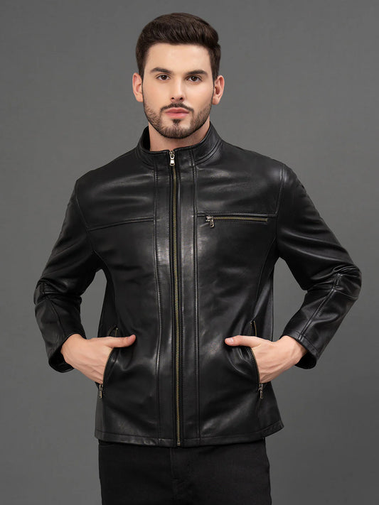 Shop premium men's leather jacket