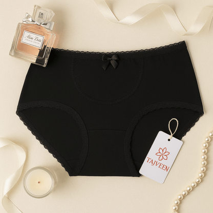 Tajveen Blush Bloom – Lace Trimmed Comfort Brief