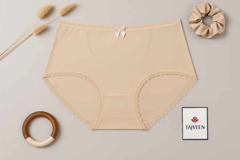 Tajveen Blush Bloom – Lace Trimmed Comfort Brief