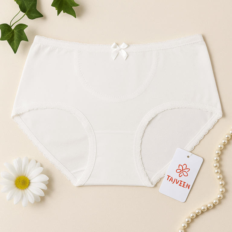 Tajveen Blush Bloom – Lace Trimmed Comfort Brief