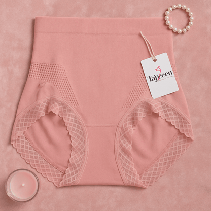 Tajveen Ivory Grace – Sculpting Lace High Waist Brief Panty