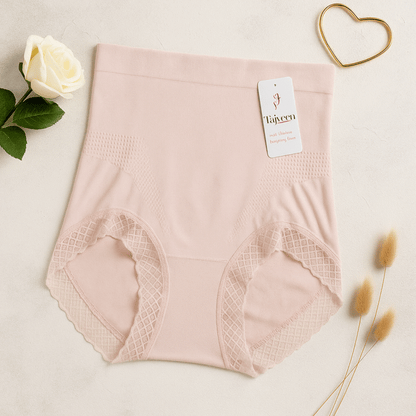 Tajveen Ivory Grace – Sculpting Lace High Waist Brief Panty