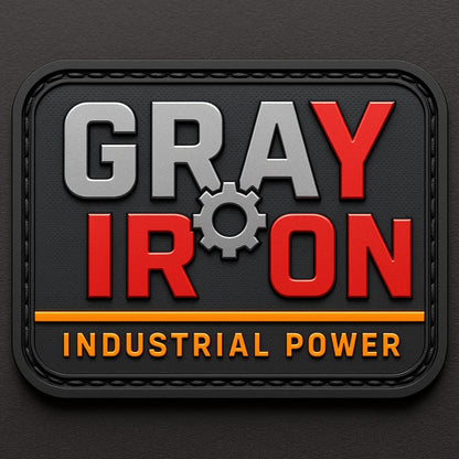 PACK OF 20 - ACL PRO & GRAY IRON PVC Patches – Durable Industrial Design Badge Set