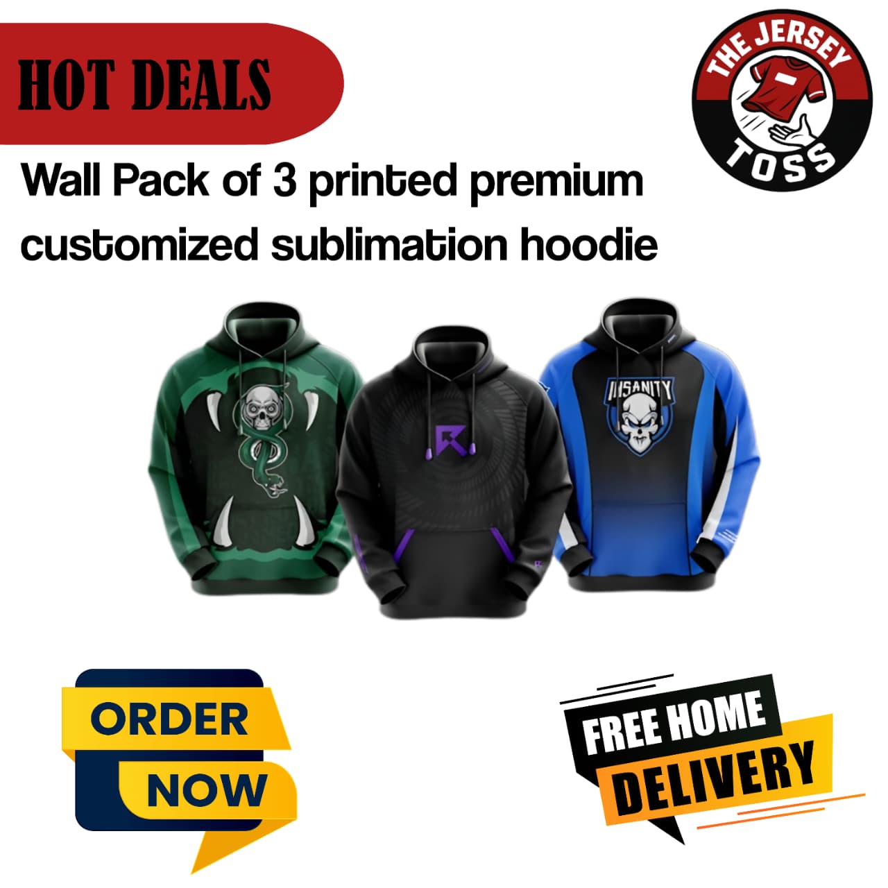 3 Premium Custom Sublimation Hoodies Hot Deal | Personalized Full-Print Hoodies – The Jersey Toss