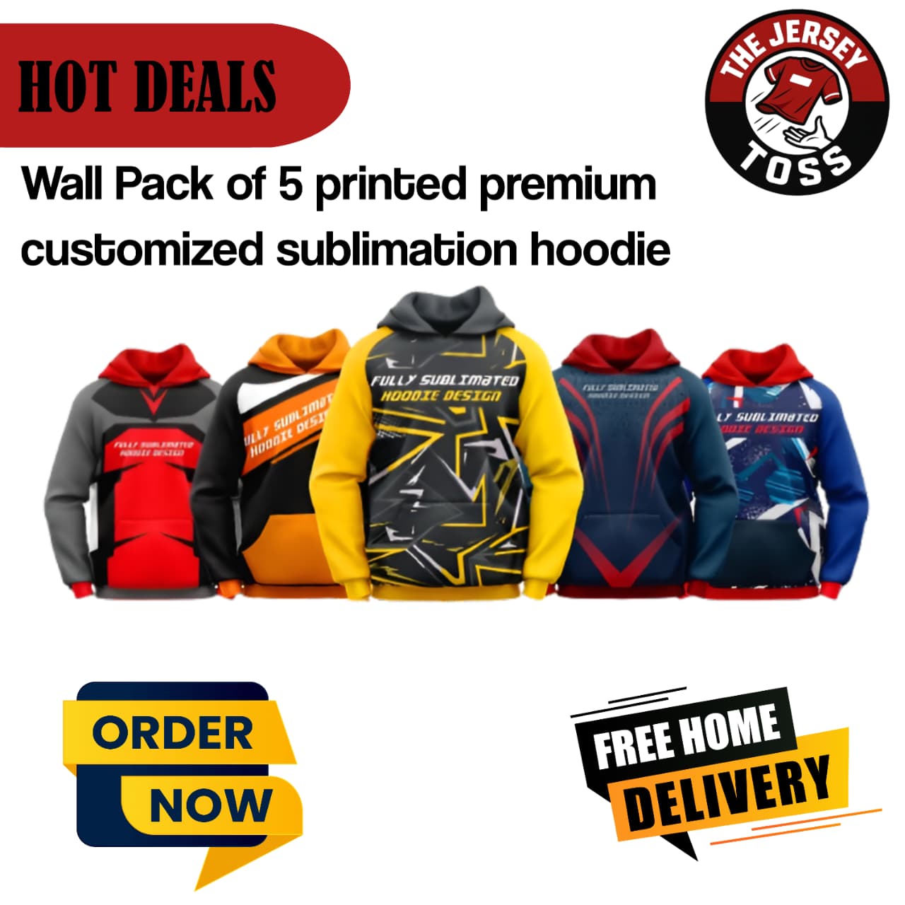 5 Premium Custom Sublimation Hoodies Hot Deal | Bulk Order Full-Print Personalized Hoodies – The Jersey Toss