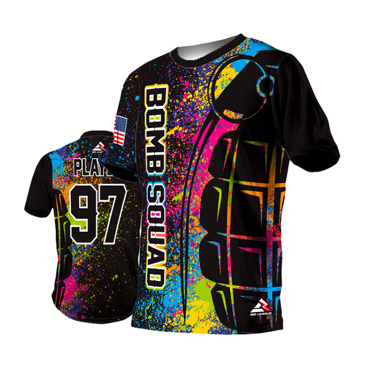 Bring explosive energy to your game with the Bomb Squad Custom Sublimation Jersey